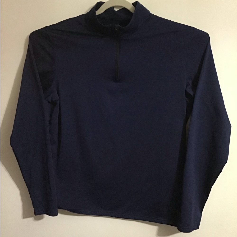 Tesla blue 1/4 zip neck pullover. XL